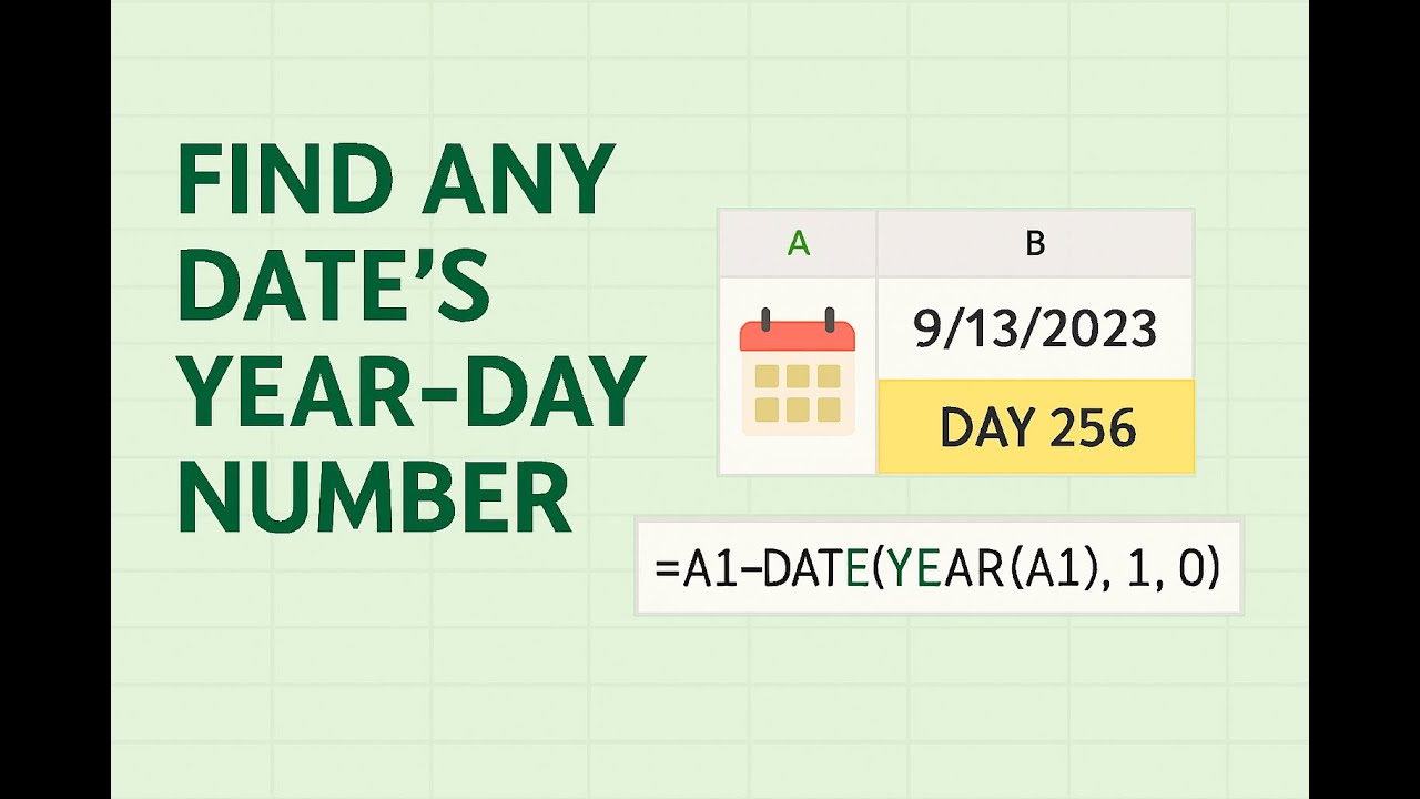 The Easiest Way To Calculate Day Of Year In Excel