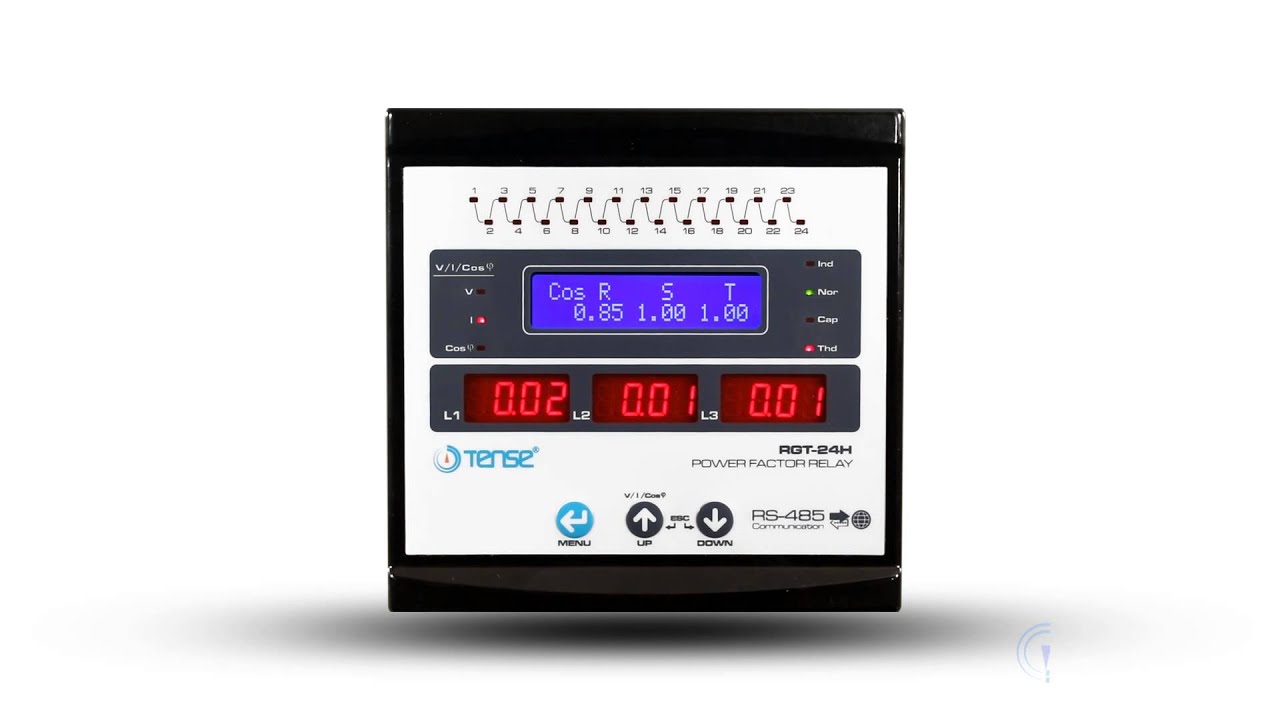 Tense RGT-24H - Reaktif Güç Kontrol Rölesi Ön Panel
