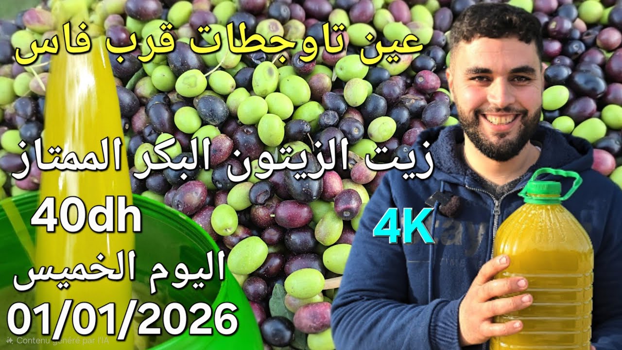 زيت الزيتون البكر الممتاز اليوم الخميس 01/01/2026
