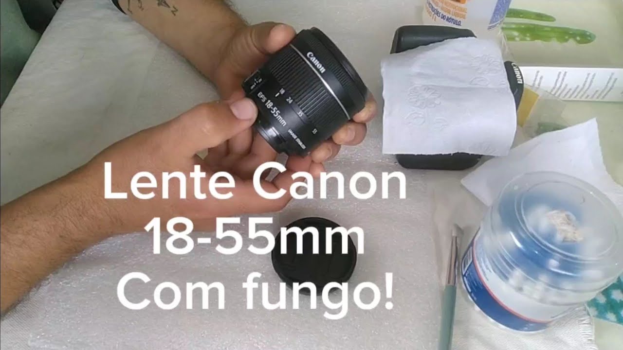 Lente com fungo, como resolver? Lente Canon 18-55mm, como desmontar, limpar e remontar corretamente