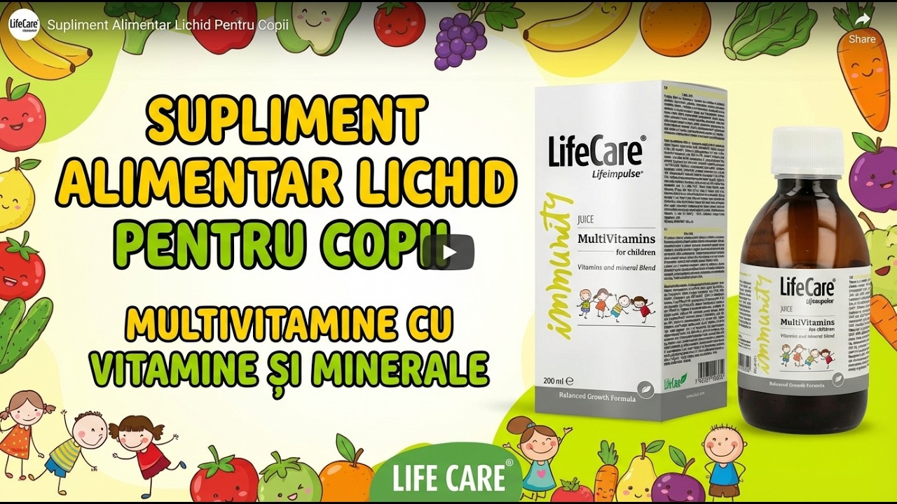 MultiVitamine Lichide Copii Life Care – Energie și Imunitate Naturală