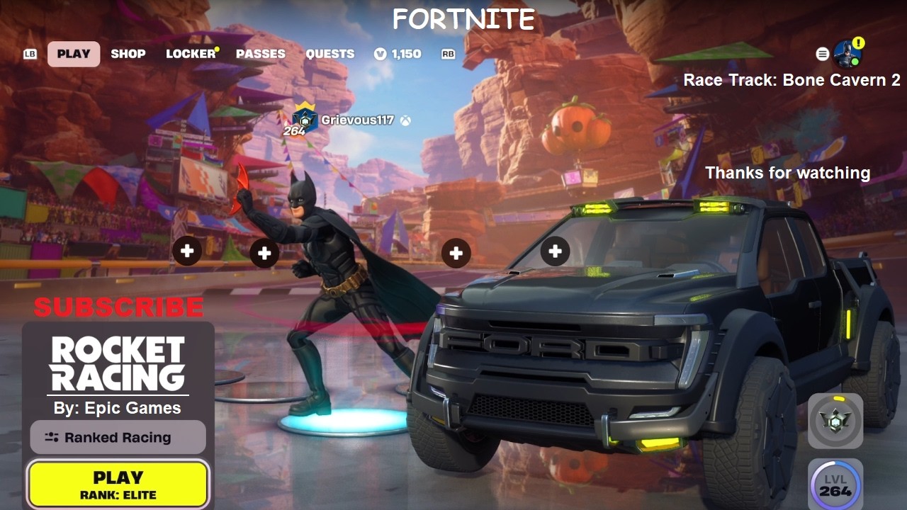 Fortnite: Rocket Racing Ranked Gameplay | Batman