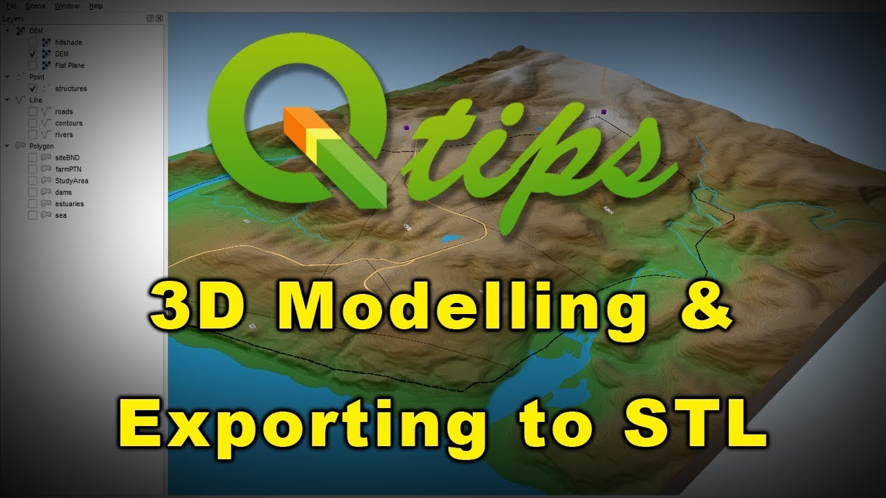 3D-моделирование QGIS