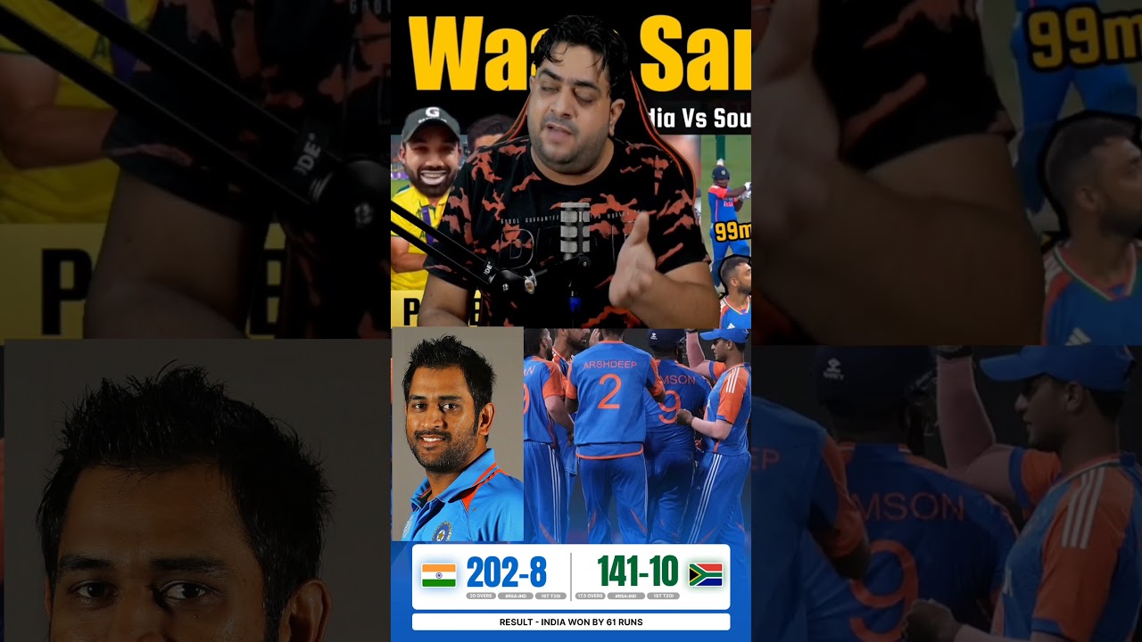 INDIA WIN BY 61 RUNS 😁#thalaforareason #sanjusamson #sanju #indvssafinal2024 #t20cricket #indvssa