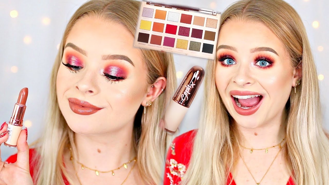 TESTING SOPH X REVOLUTION EXTRA SPICE PALETTE + LIPSTICKS!! | sophdoesnails