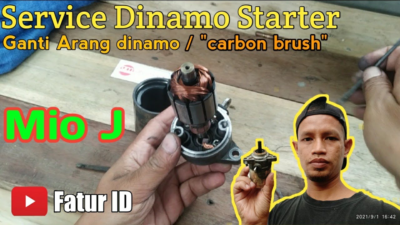 Service dinamo starter || Ganti arang dinamo starter Mio J