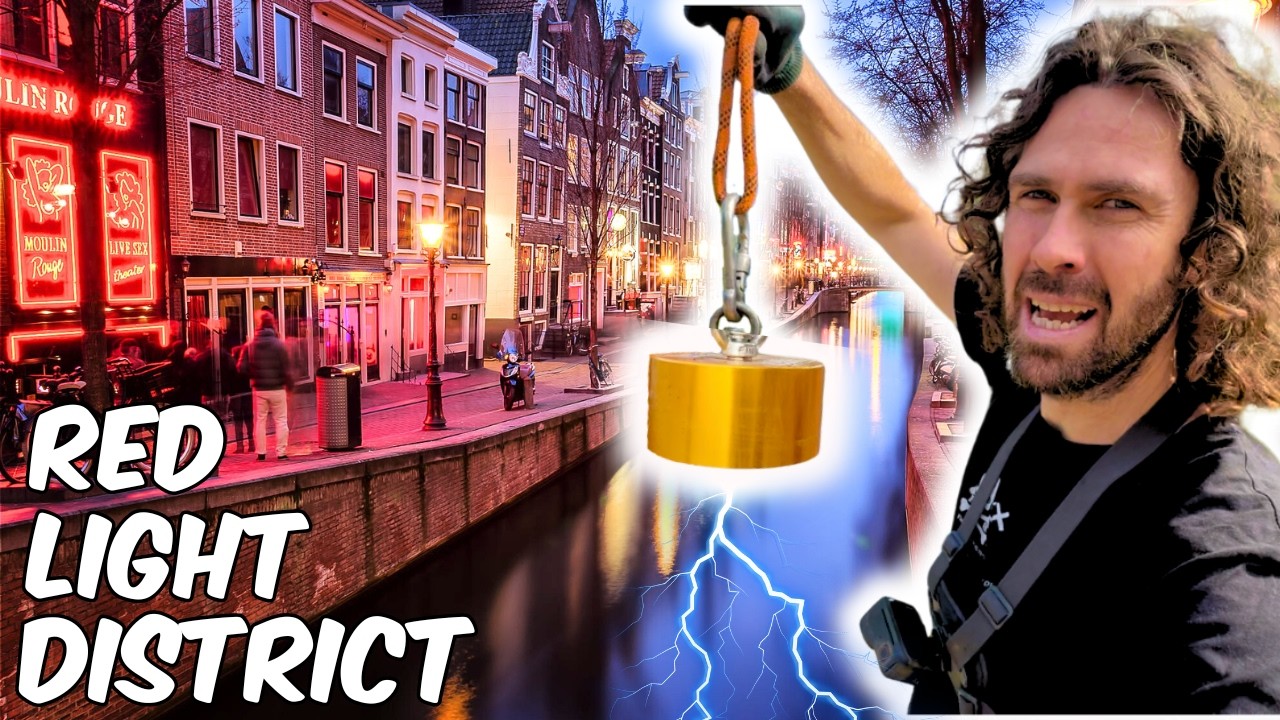 Magnet fishing Hidden Treasures of Amsterdam's RED-LIGHT DISTRICT