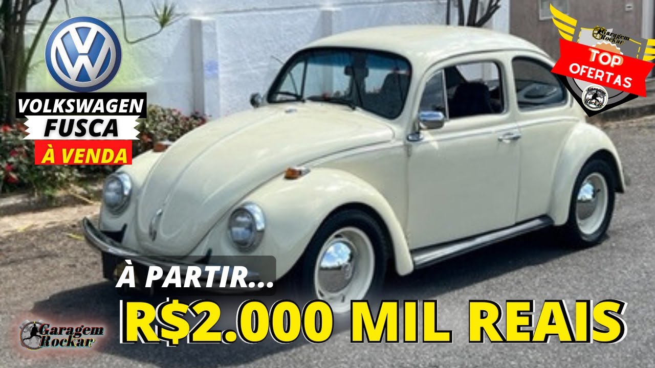 Volkswagen FUSCA a venda [À PARTIR DE 2 MIL REAIS] Top Ofertas Rockar! #fusca #fuscabarato #carroolx