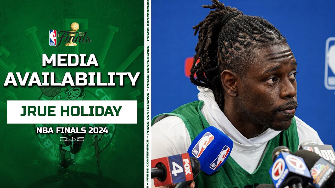 Jrue Holiday: Celtics Miss Kristaps Porzingis A LOT | NBA Finals Practice