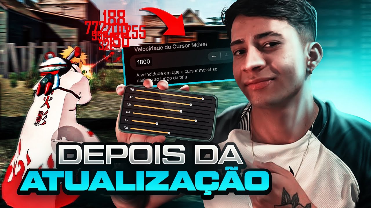DEPOIS DA ATUALIZA&Ccedil;&Atilde;O!A MELHOR SENSIBILIDADE PARA SUBIR CAPA NO IPHONE ATUALIZA&Ccedil;&Atilde;O DO FREE  FIRE!