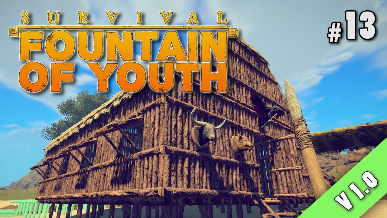 Lederei, Pflanzenzucht und Basebau. Ein guter Tag Zuhause (13) Fountain of Youth | Survival Crafting