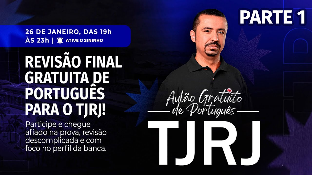 Concurso TJ/RJ 2026 | REVISÃO FINAL DE PORTUGUÊS | Parte 1