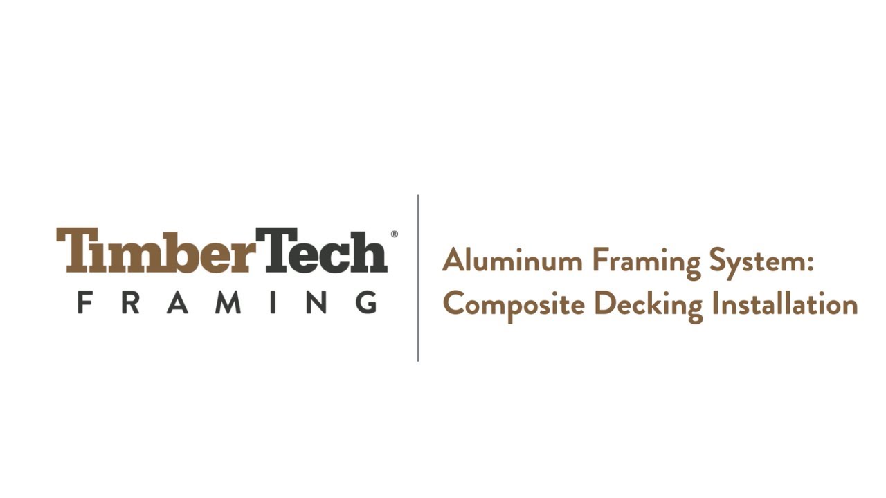 TimberTech Aluminum Framing System:  Composite Decking