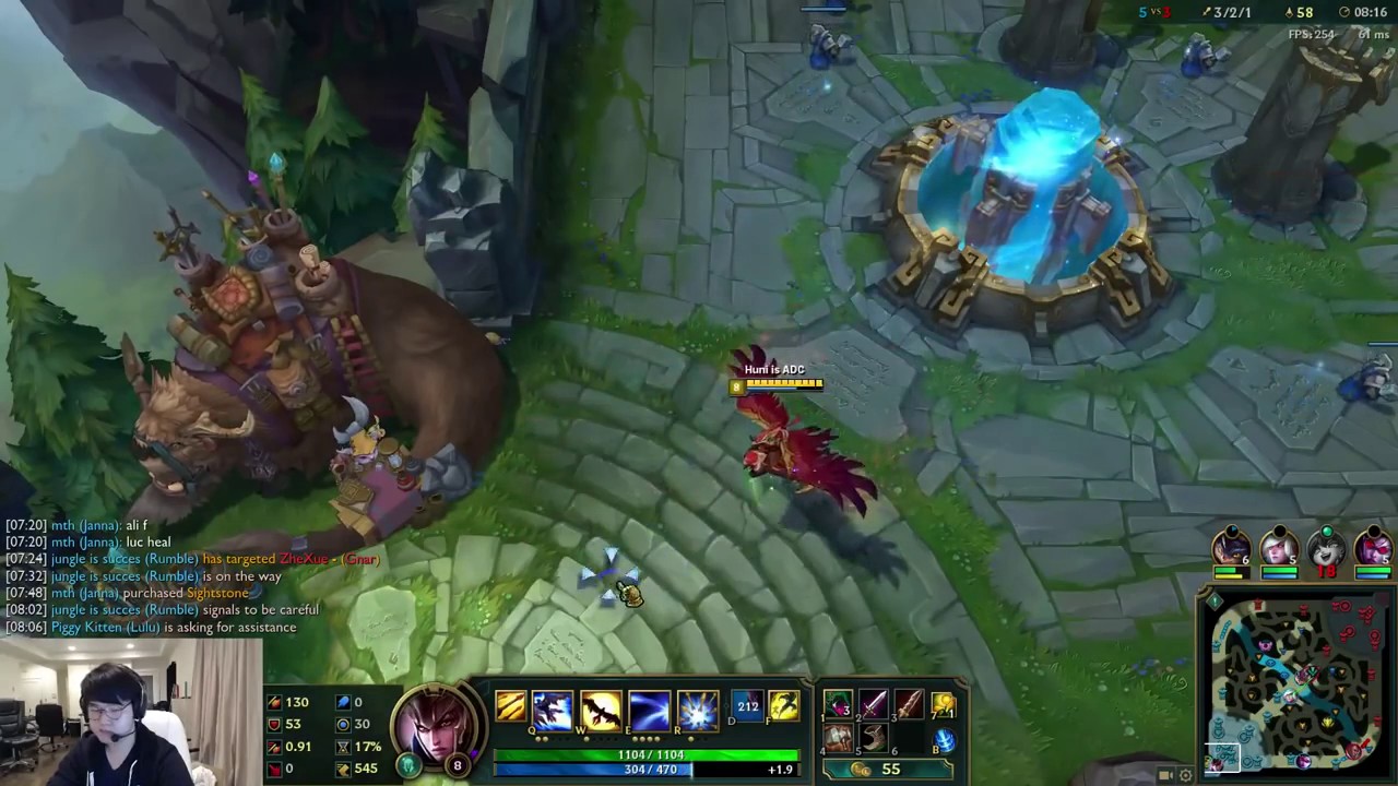 Huni as Quinn vs Gnar Top   S6 Ranked Challenger Gameplay