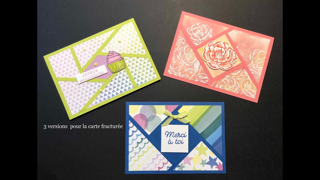 3 versions de la carte fracturée