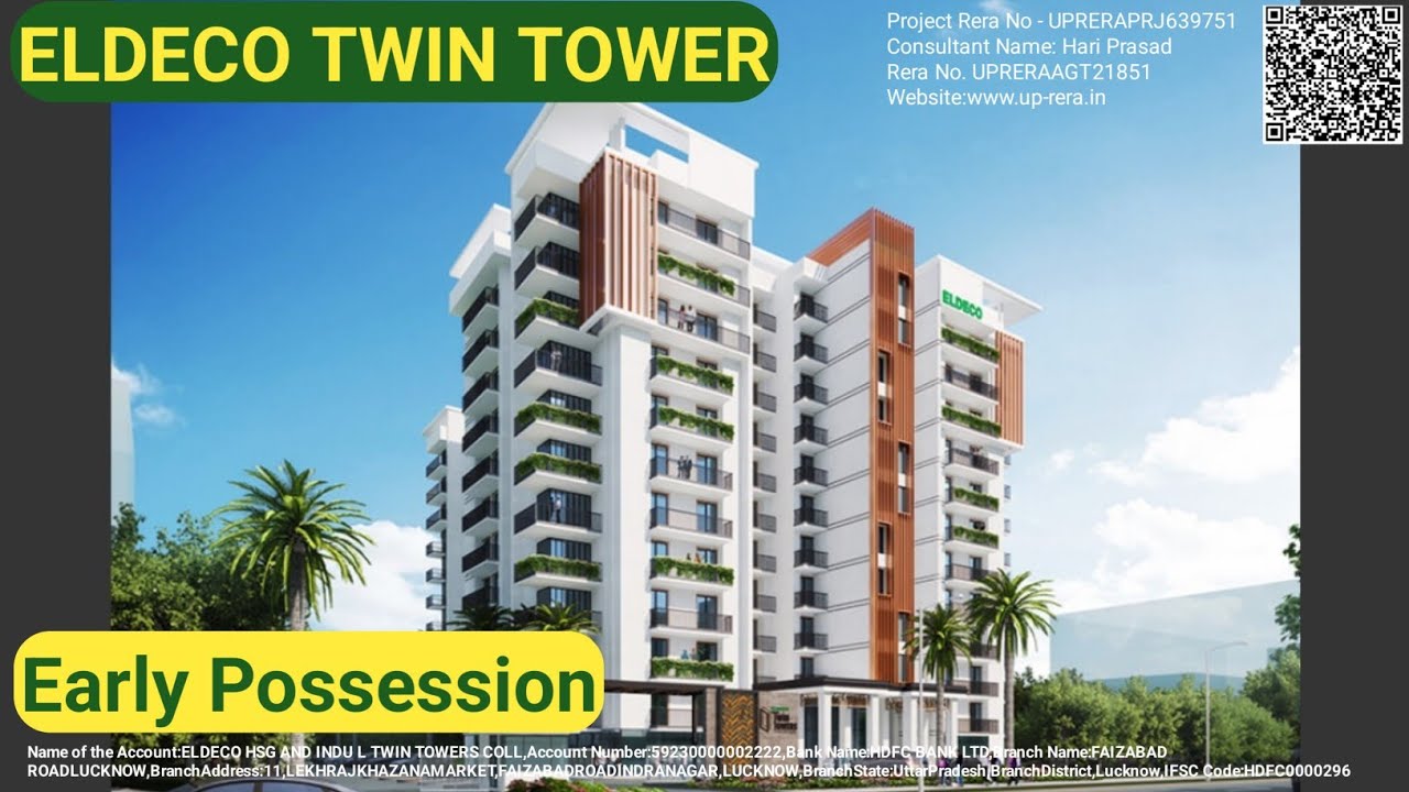 Eldeco Twin Tower, 3 Bhk Sample Flat,Early Possession,Call:9161395151,@EstaateTalk