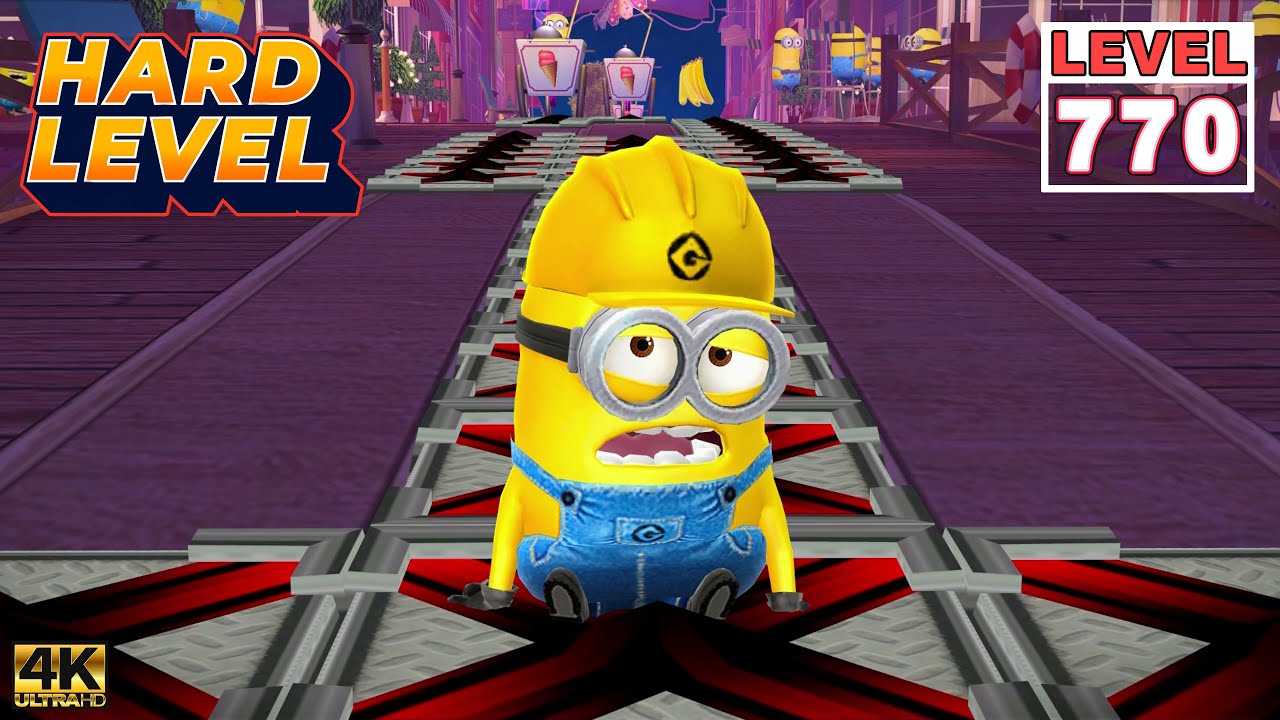 Despicable Me Minion Rush Worker Minion collect 23K Bananas at Pier 12 - Level 770 PC 4K 60 FPS