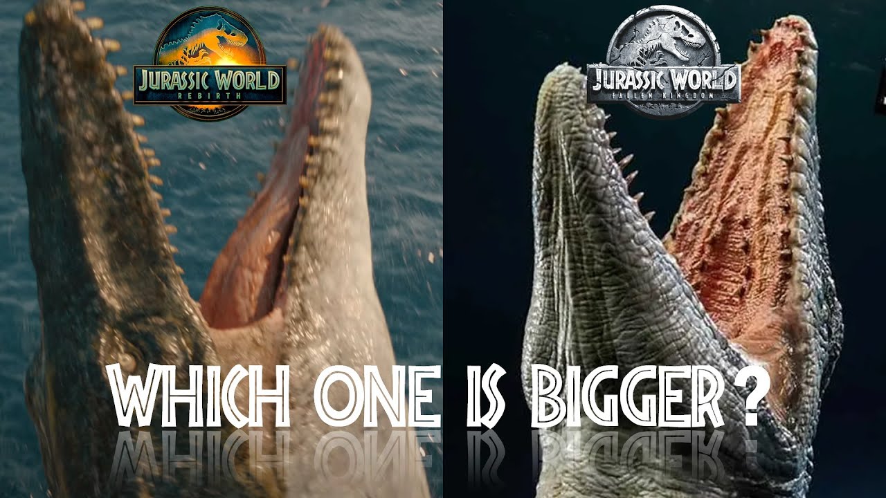 Is the Rebirth Mosasaurus BIGGER or SMALLER than JW mosasaurus?