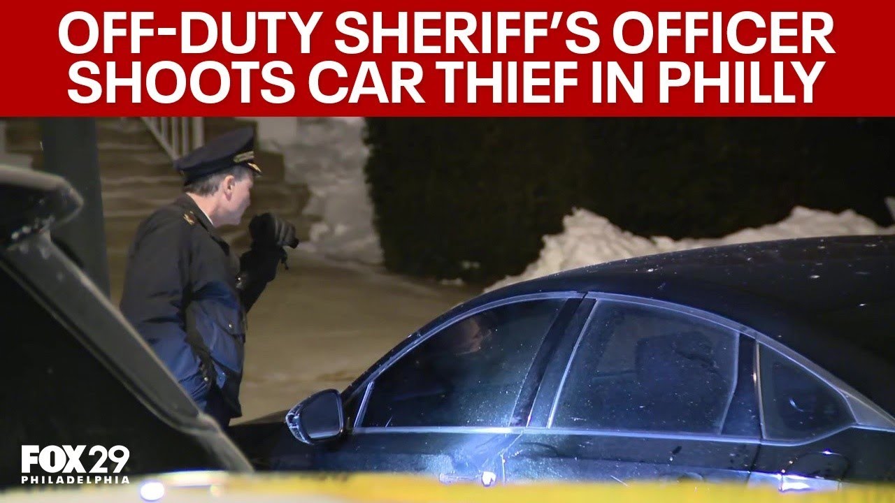 Off-duty sheriffs officer, son shoot suspected car thief outside Philadelphia home