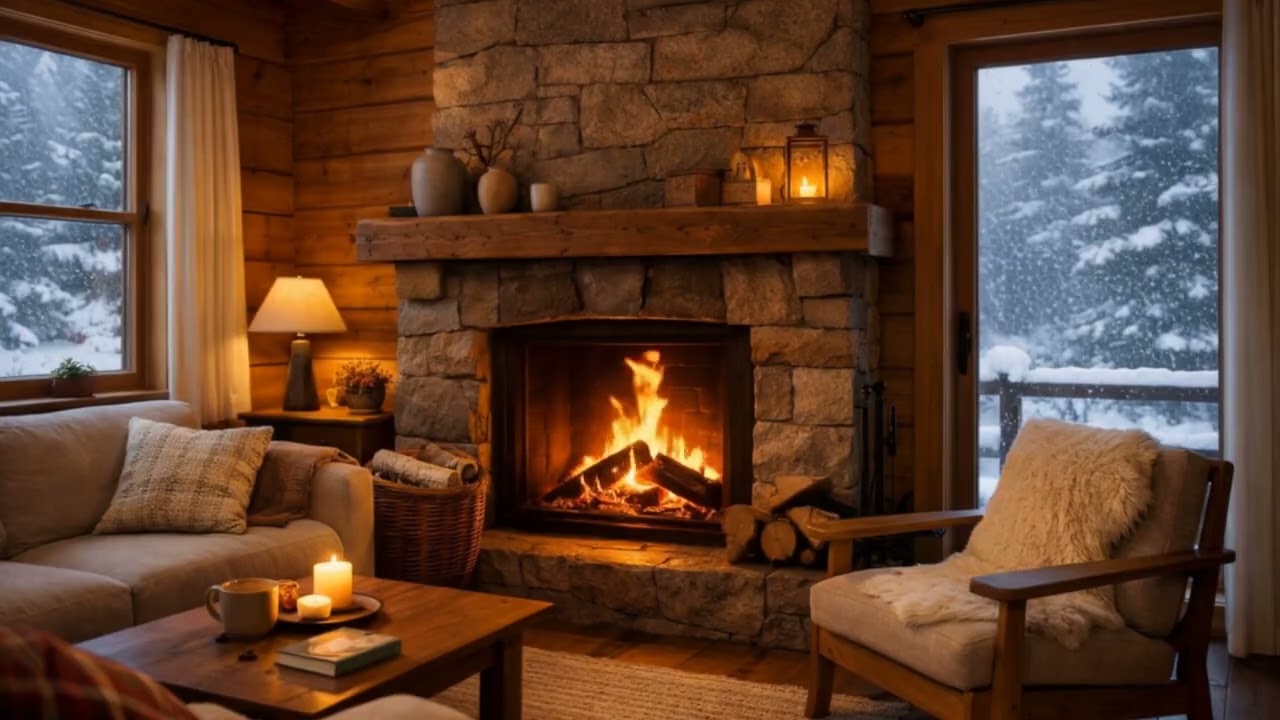 A Day by the Fire (No music) Crackling fireplace