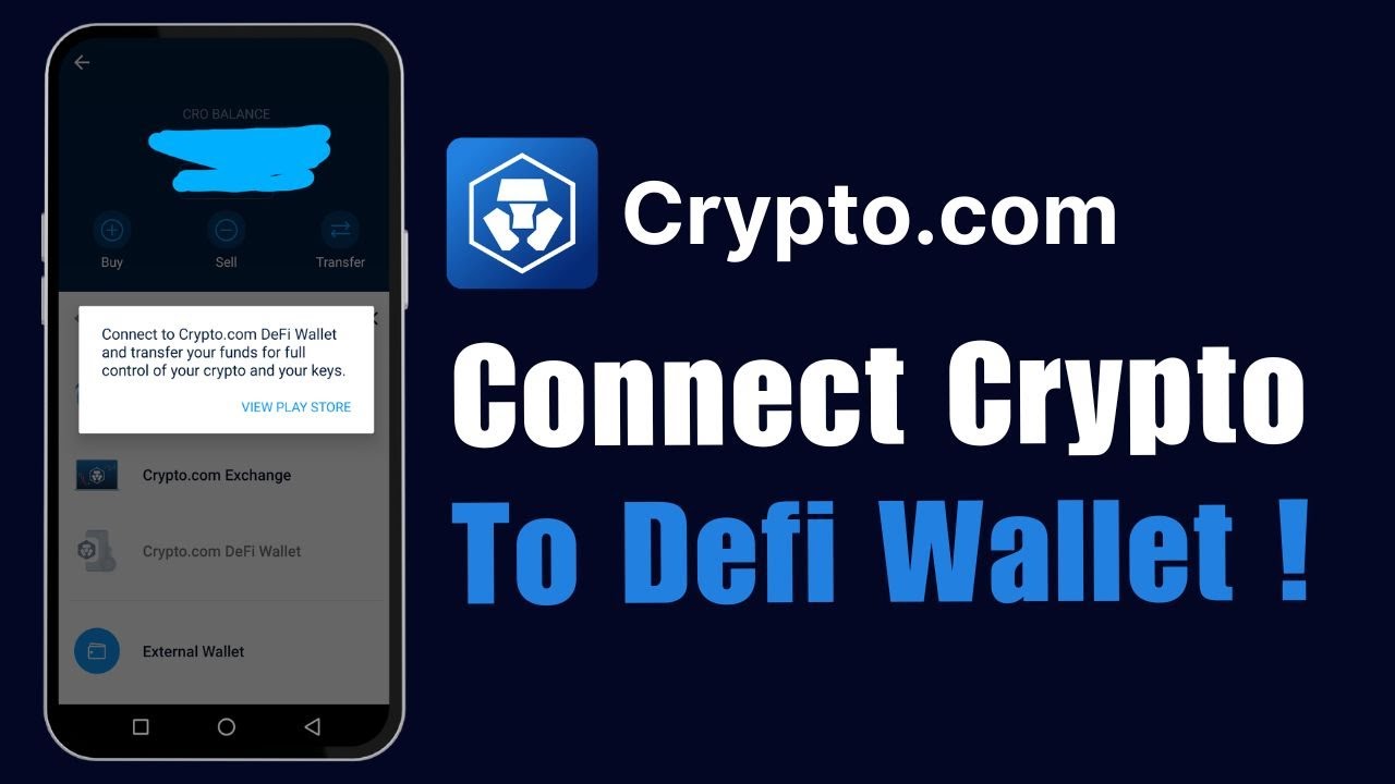 How to Connect Crypto.com to DeFi Wallet !