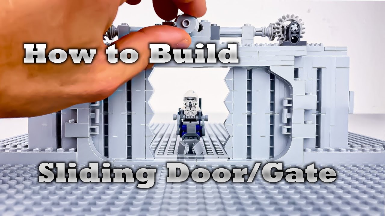 How to build center sliding Door / Gate mechanism || Easy LEGO Tutorial