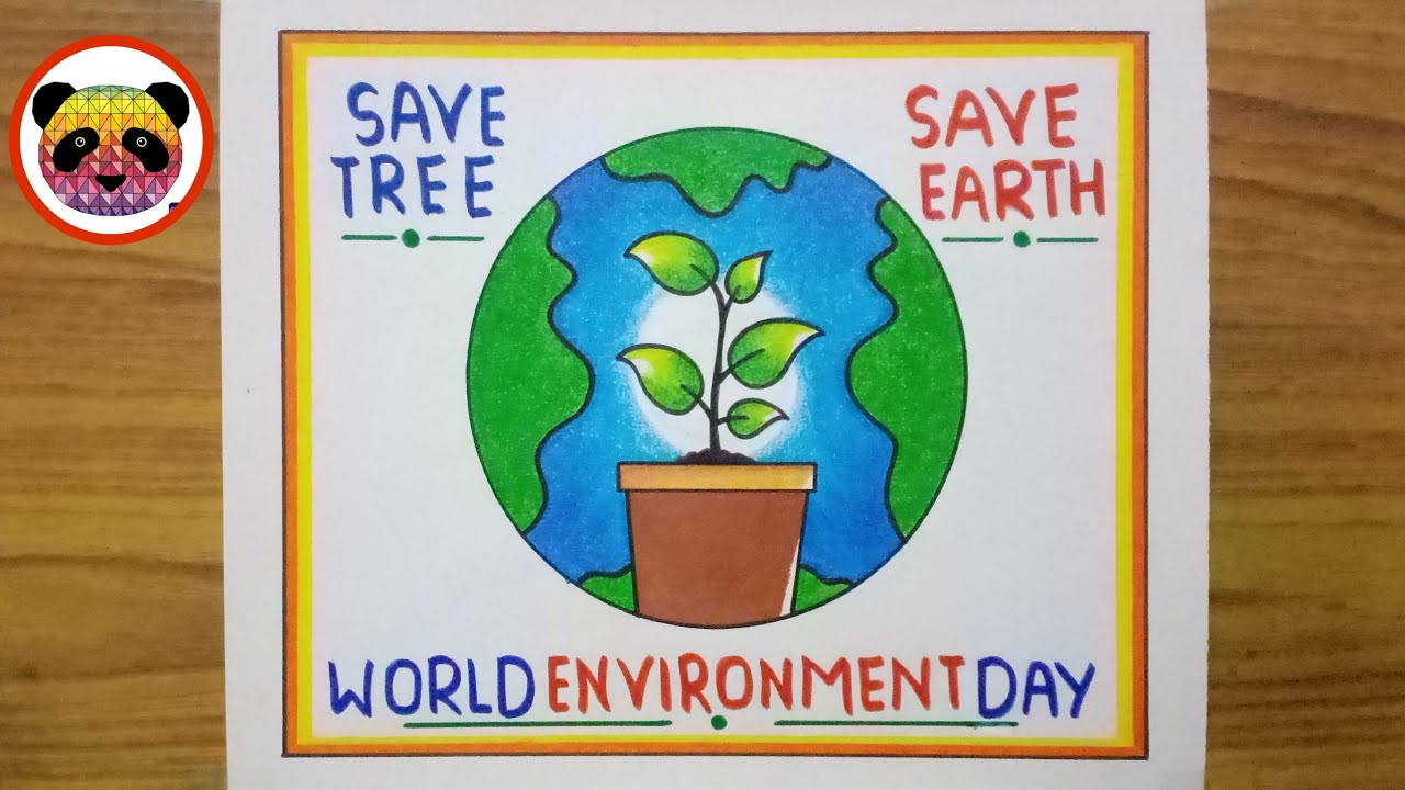 World Environment Day Drawing / Environment Day Drawing / Save Tree Save Earth Drawing