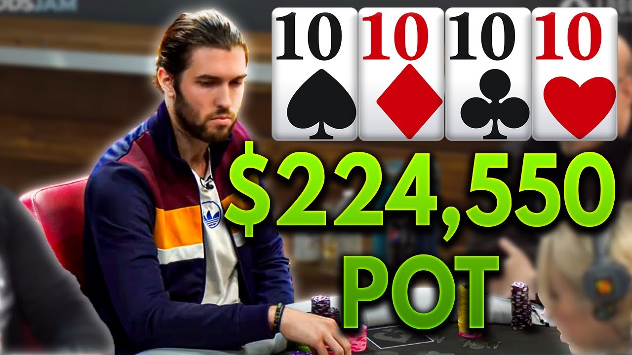 10 Biggest QUADS Poker Hands