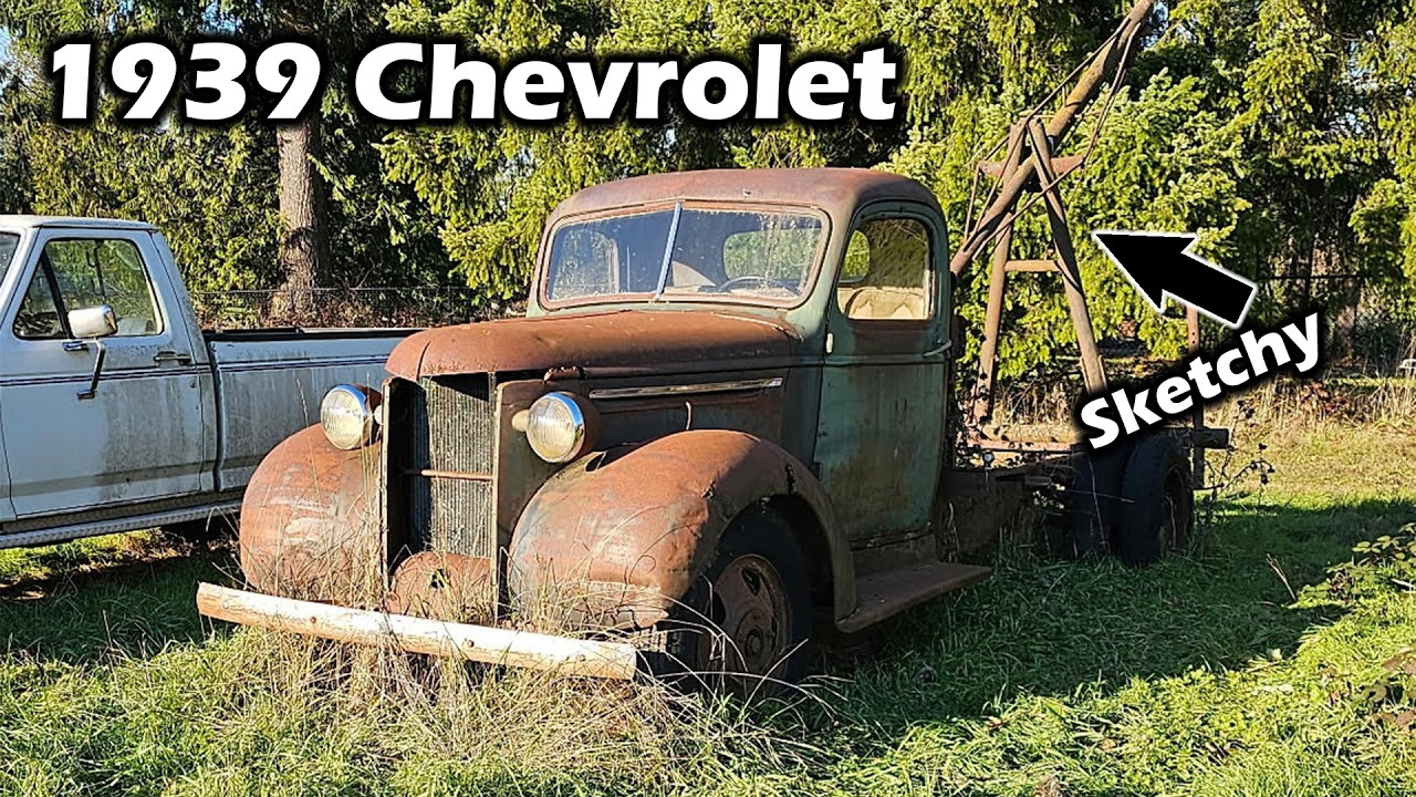 Last Used In 1983 Will It Run? 1939 Chevy Boom Truck