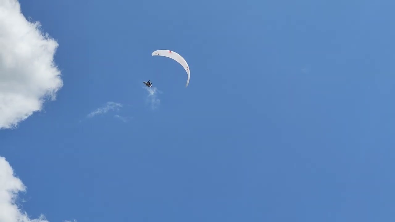 Pal Takats landing in Sesto - Red Bull X-Alps 2023