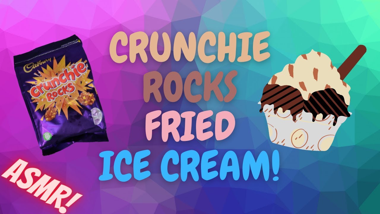 CADBURY CRUNCHIE ROCKS ICE CREAM ROLLS | RELAXING ASMR
