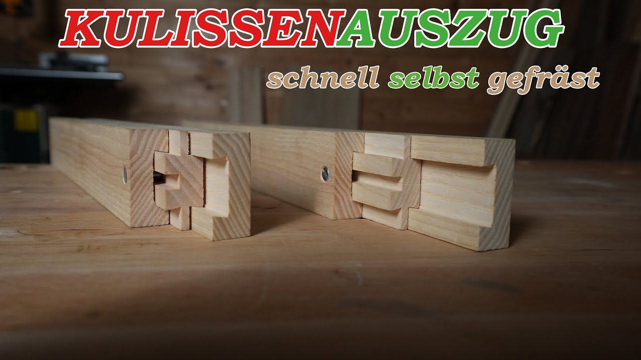 Super easy selbst gefräst: Schubkasten Vollauszüge aus Holz!
