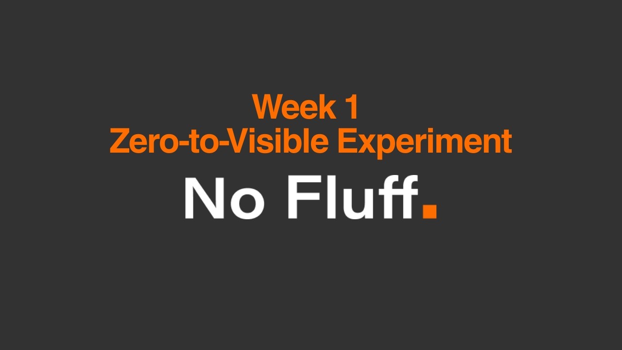 Week 1: The Zero-to-Visible in AI Experiment