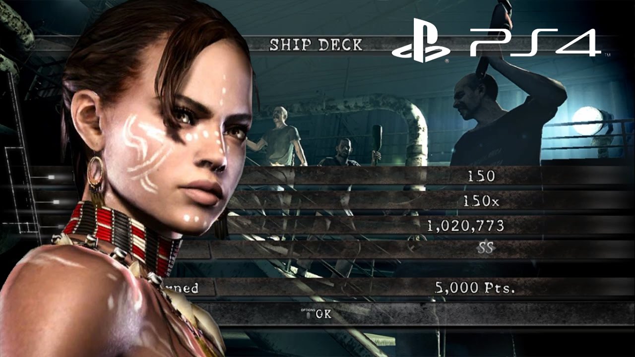 Ship Deck Solo 1,020,773 Sheva Tribal World Record | Resident Evil 5 PS4 Mercenaries United