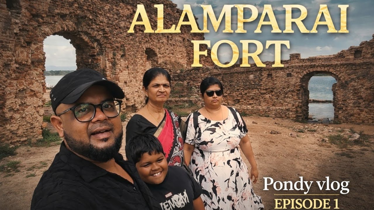 Alamparai fort | Pondicherry la Mini Kerala 😍 | Eden Beach Family Vlog | Ep - 1 | DRJVLOGS