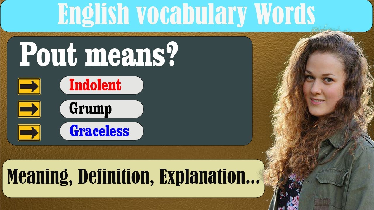 What does Pout mean? | What is Pout? | Pout meaning in English | English Grammar