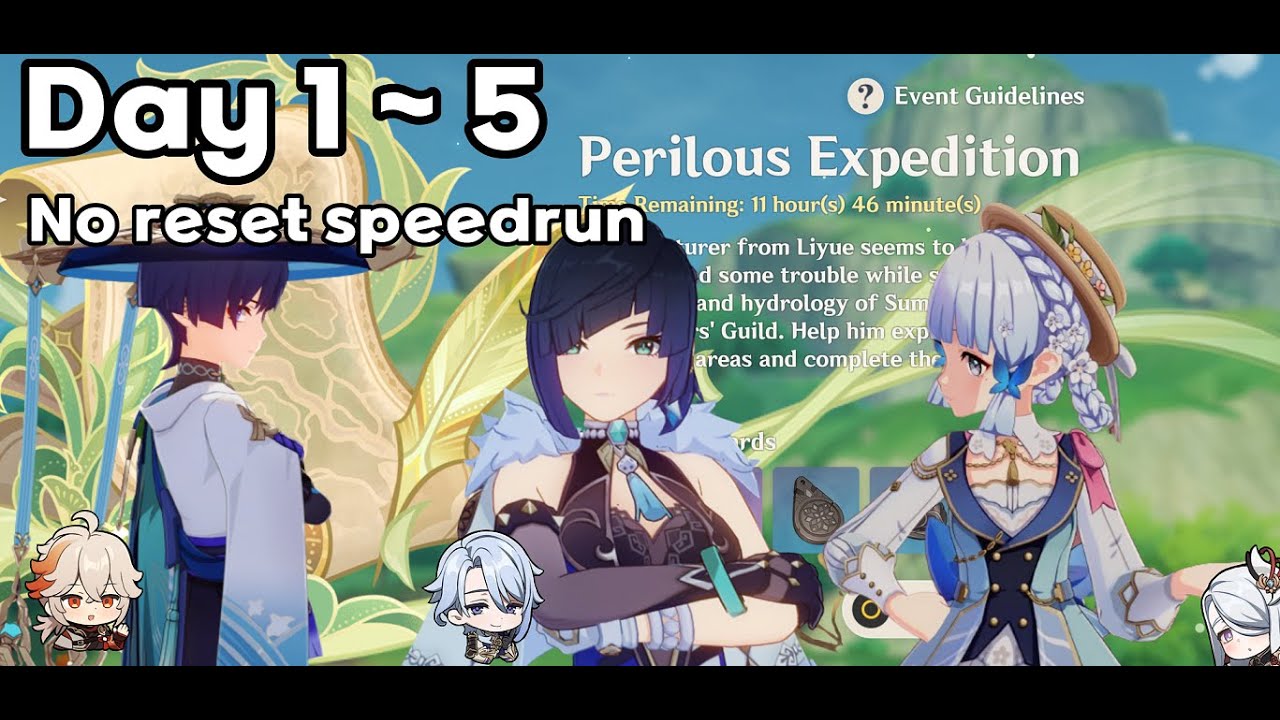 Perilous Expedition Day 1~5 No reset Speedrun