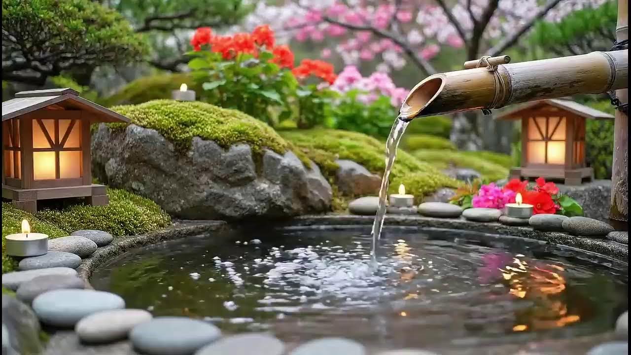 Healing Piano + Bamboo Water Sounds 🌿 Deep Healing to Release Stress