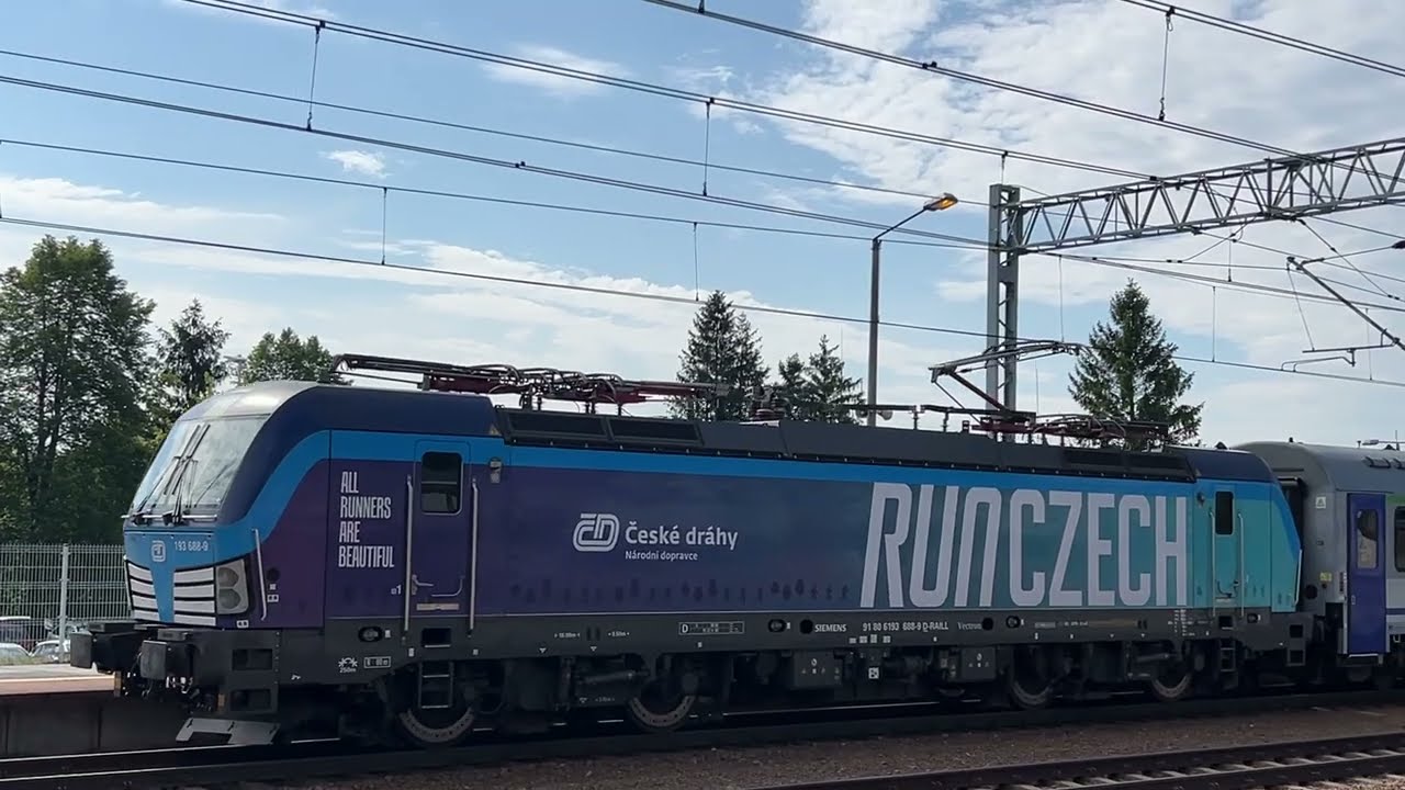 RunCzech - Siemens Vectron odjazd  IC 111 SILESIA Ostrava-Svinov - Warszawa Gdańska z Włoszczowy Płn