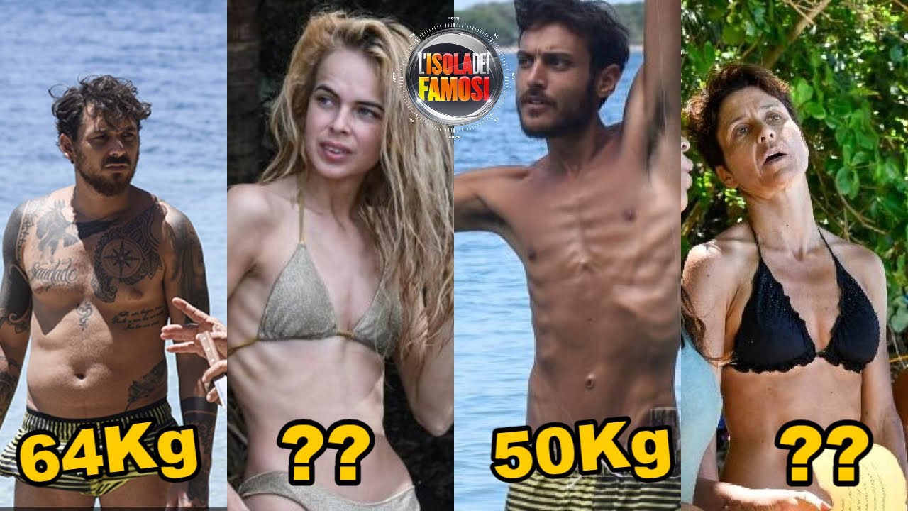 L'isola dei famosi 2021✨ I naufraghi PRIMA E DOPO (+ peso)