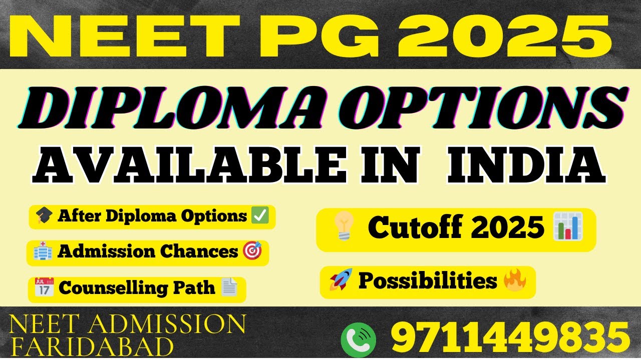 🩺 NEET PG 2025 | Types of Diploma Courses in India Explained