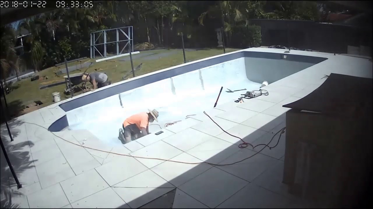 Time lapse of our pool renovation - Jan 2018