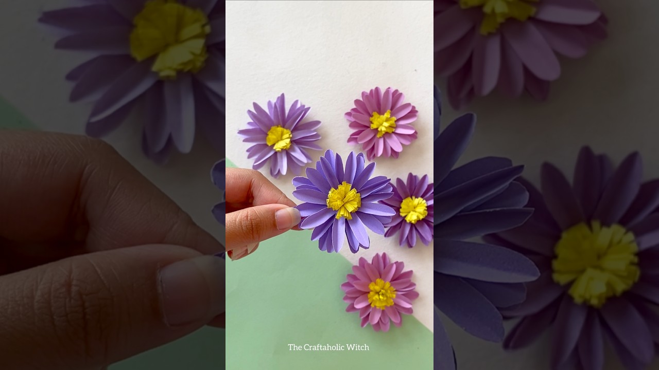 craft pretty purple flowers with me 💜 