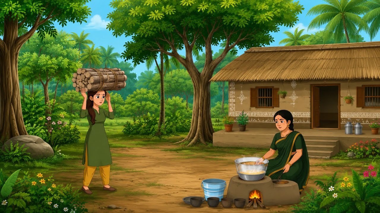 অভাগী মা ও মেয়ের জঙ্গলে নতুন সংসার | Bangla Cartoon Video | Rupkothar Golpo | Bangali Moral Story 