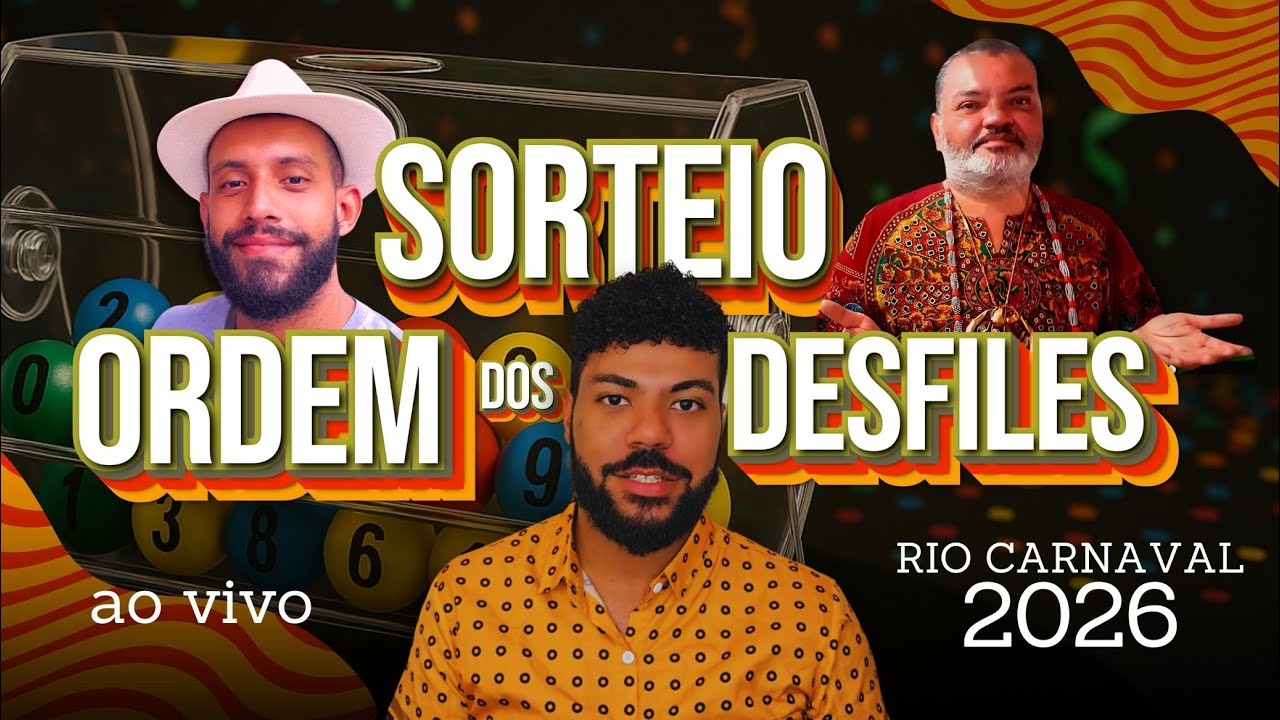 SORTEIO ORDEM DOS DESFILES 2026 RIO CARNAVAL | AO VIVO