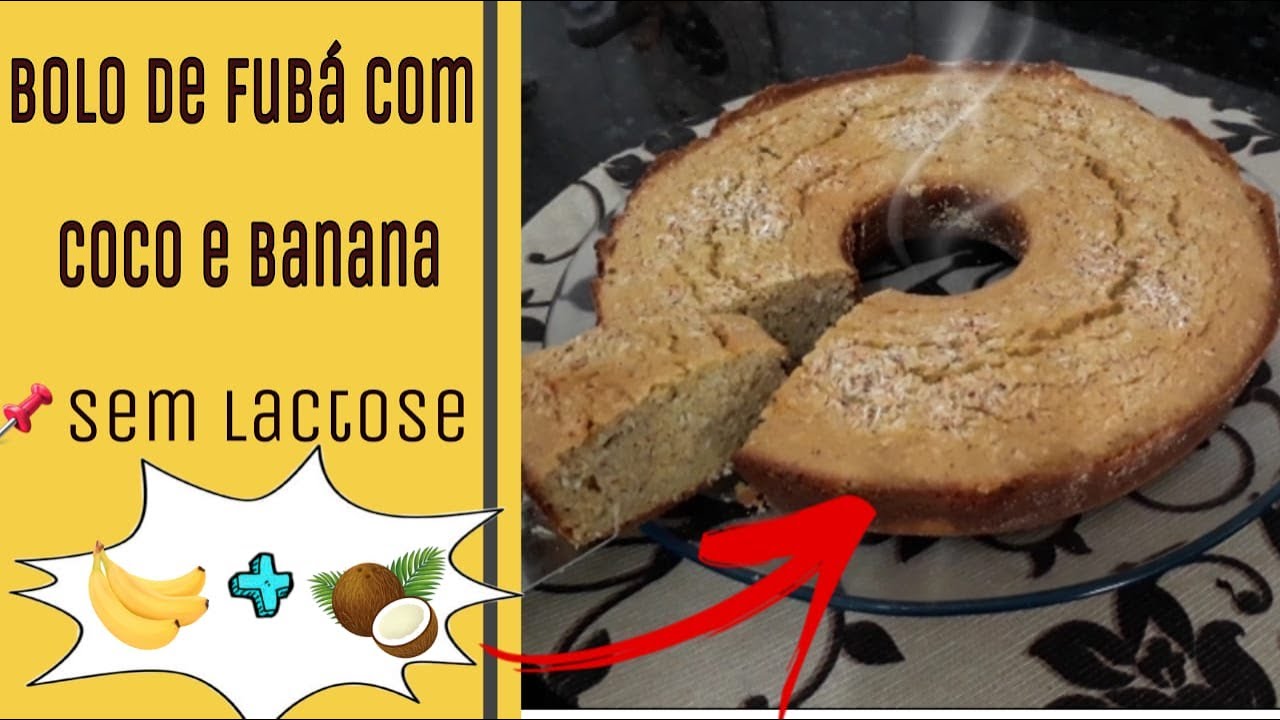 🔴BOLO DE FUB&Aacute; COM COCO E BANANA/FIT
