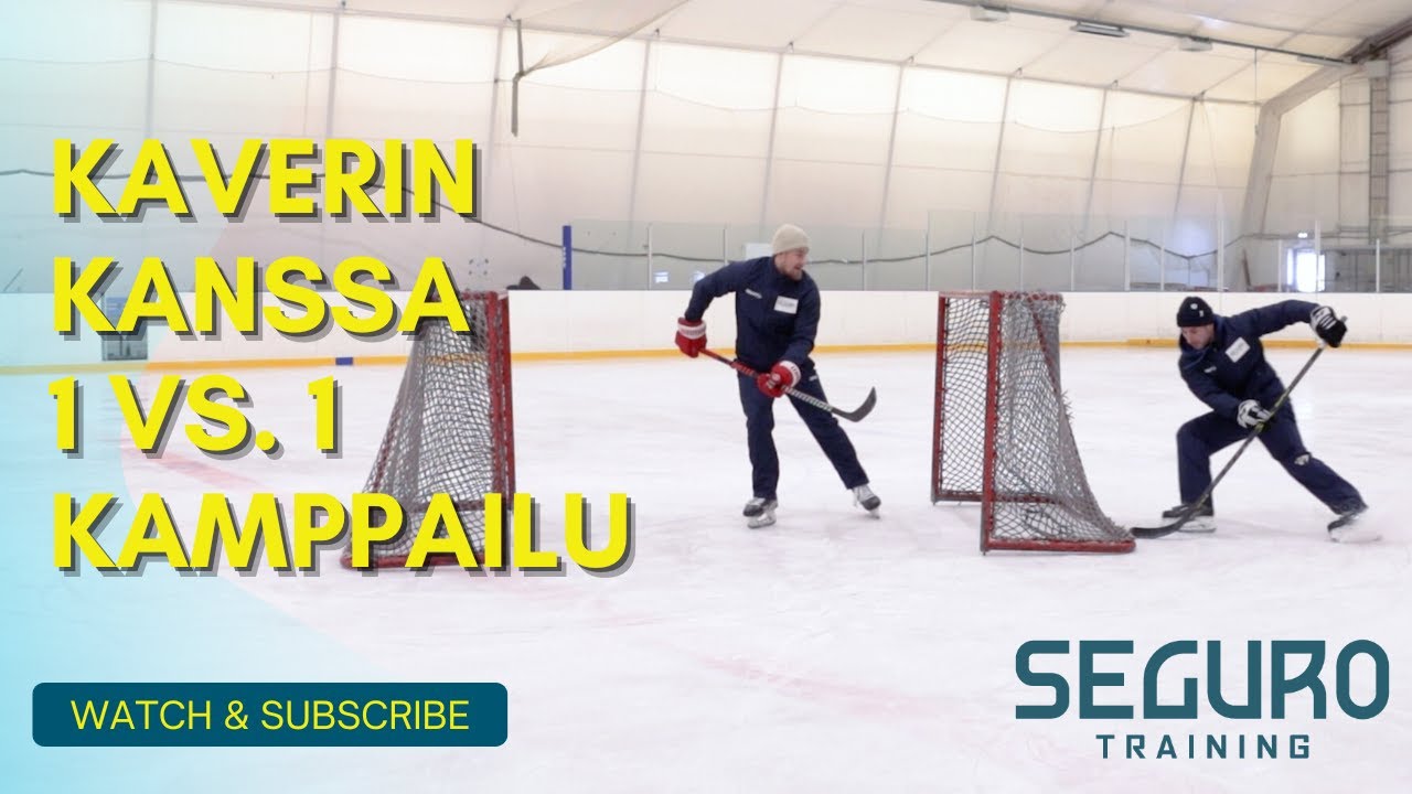 Kaverin kanssa 1vs.1 kamppailu - luistelu & kiekon suojaus