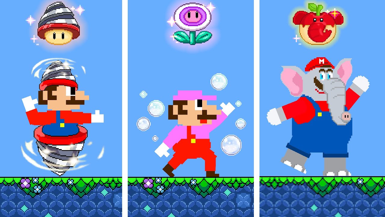 Super Mario Bros. but Mario has All New POWERUPS | Game Animation