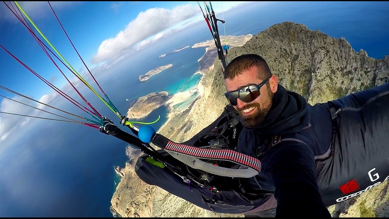 Paragliding Crete Falasarna beach - Balos beach Kissamos Chania Crete