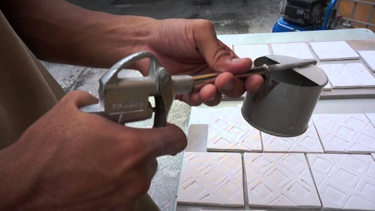 Using an atomiser for glazing - Clay Craft Malaysia
